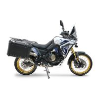 GPR TECH compatível com  Voge DS 800 Rally 2025/2026 e5 plus Par de malas laterais em alumínio com o lado direito contornado, cor preta com porta-bagagem específic TECH-EVO o Capacidade 38 LT. + 32 LT.