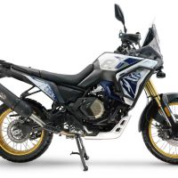 GPR escape compatível com  Voge DS 800 Rally 2025-2026, Furore-X Titanio Nero, Escape legal, homologado, silenciador com db killer removível e tubo de ligação específico 