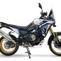 GPR escape compatível com  Voge DS 800 Rally 2025-2026, Furore-X Acciaio Inox, Escape legal, homologado, silenciador com db killer removível e tubo de ligação específico 