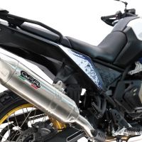 GPR escape compatível com Voge DS 800 Rally 2025-2026,Furore-X Acciaio Inox,Sistema de escapamento de corrida incluindo tubo de ligação específico com dbkiller 