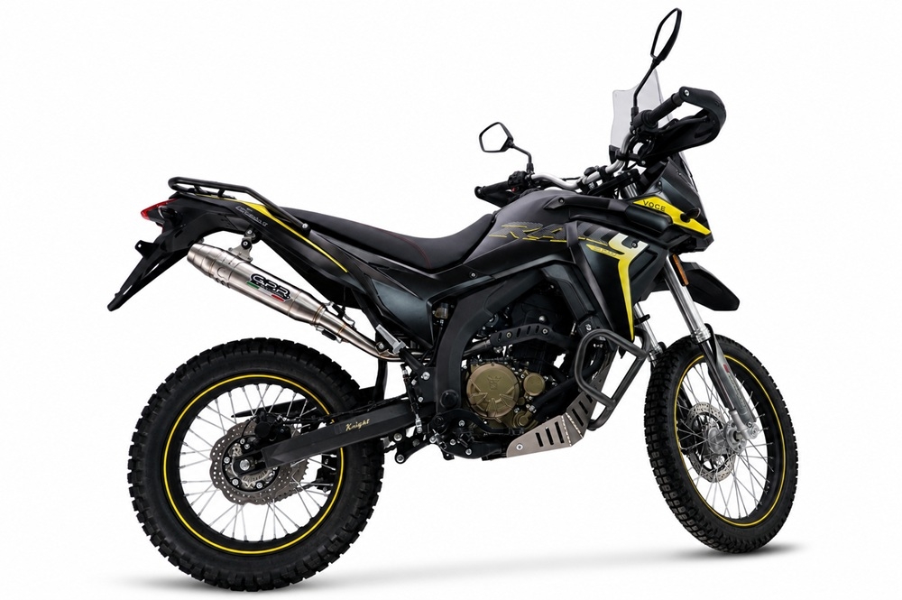 GPR escape compatível com Voge 300Rally 2025-2026, Deeptone Inox, Escape homologado, legal para mercados NÃO europeus, incluindo tubo de ligação e db killer removível 