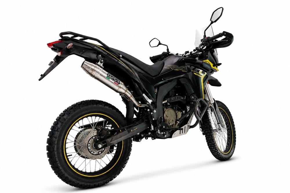 GPR escape compatível com Voge 300Rally 2025-2026, Deeptone Inox, Escape homologado, legal para mercados NÃO europeus, incluindo tubo de ligação e db killer removível 