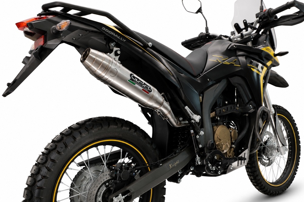 GPR escape compatível com Voge 300Rally 2025-2026, Deeptone Inox, Escape homologado, legal para mercados NÃO europeus, incluindo tubo de ligação e db killer removível 