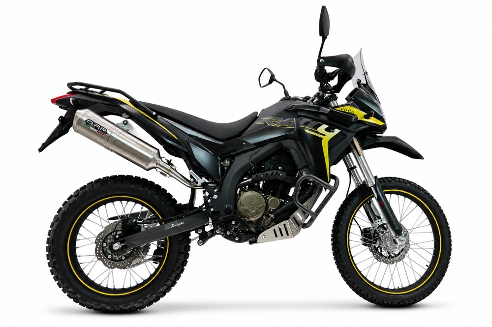 GPR escape compatível com Voge 300Rally 2025-2026, Satinox , Sistema homologado apenas para ruído, válido para mercados fora da UESilencioso com tubo de ligação 