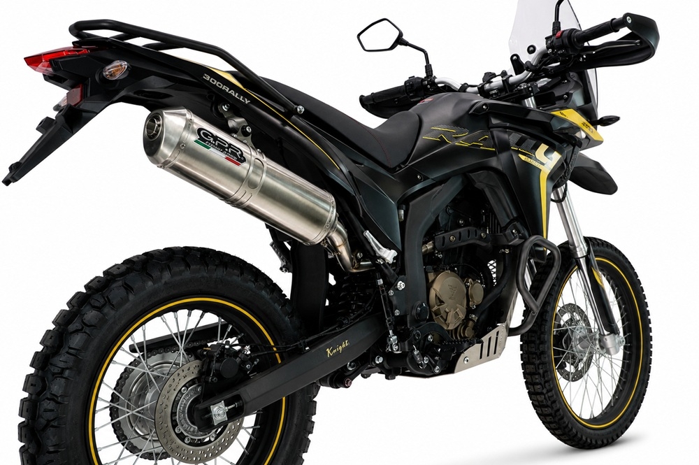 GPR escape compatível com Voge 300Rally 2025-2026, Satinox , Sistema homologado apenas para ruído, válido para mercados fora da UESilencioso com tubo de ligação 