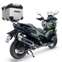 Top case maletas GPR TECH compatível com Voge SR 450 X 2026/2027 e5 plus Top Case Alpi-Tech em alumínio, com porta-bagagens específico em alumínio cor preto com placa específica incluída Capacidade Litros 35