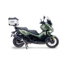 Top case maletas GPR TECH compatível com Voge SR 450 X 2026/2027 e5 plus Top Case Alpi-Tech em alumínio, com porta-bagagens específico em alumínio cor preto com placa específica incluída Capacidade Litros 26
