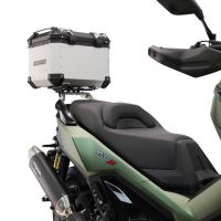 Top case maletas GPR TECH compatível com Voge SR 450 X 2026/2027 e5 plus Top Case Alpi-Tech em alumínio, com porta-bagagens específico em alumínio cor preto com placa específica incluída Capacidade Litros 26