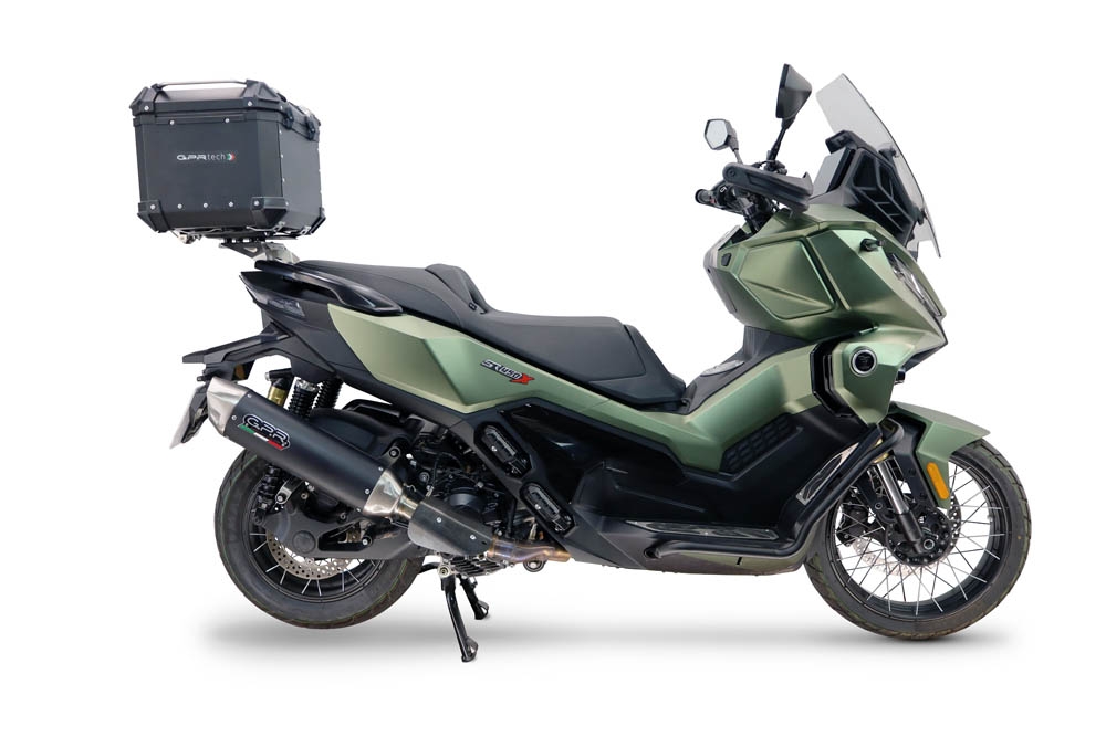 Top case maletas GPR TECH compatível com Voge SR 450 X 2026/2027 e5 plus Top Case Alpi-Tech em alumínio, com porta-bagagens específico em alumínio cor preto com placa específica incluída Capacidade Litros 26