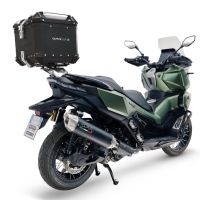 Top case maletas GPR TECH compatível com Voge SR 450 X 2026/2027 e5 plus Top Case Alpi-Tech em alumínio, com porta-bagagens específico em alumínio cor preto com placa específica incluída Capacidade Litros 26