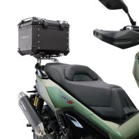 Top case maletas GPR TECH compatível com Voge SR 450 X 2026/2027 e5 plus Top Case Alpi-Tech em alumínio, com porta-bagagens específico em alumínio cor preto com placa específica incluída Capacidade Litros 26
