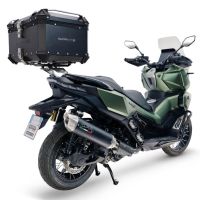 Top case maletas GPR TECH compatível com Voge SR 450 X 2026/2027 e5 plus Top Case Alpi-Tech em alumínio, com porta-bagagens específico em alumínio cor preto com placa específica incluída Capacidade Litros 45