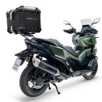Top case maletas GPR TECH compatível com Voge SR 450 X 2026/2027 e5 plus Top Case Alpi-Tech em alumínio, com porta-bagagens específico em alumínio cor preto com placa específica incluída Capacidade Litros 35