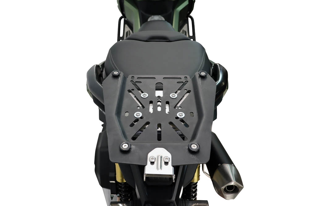 Top case maletas GPR TECH compatível com Voge SR 450 X 2026/2027 e5 plus Top Case Alpi-Tech em alumínio, com porta-bagagens específico em alumínio cor preto com placa específica incluída Capacidade Litros 45