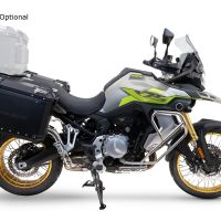 GPR TECH compatível com  Voge 900DSX 2024/2025 e5 Par de malas laterais em alumínio cor prata ,com o lado direito contornado, com porta-bagagem específico cor negro Capacidade 38 LT. + 32 LT.