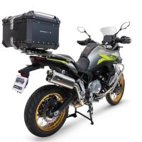 GPR TECH compatível com Voge 900DSX 2024/2025 e5 Top Case Alpi-Tech em alumínio, cor preta com placa específica incluída Capacidade Litros 45