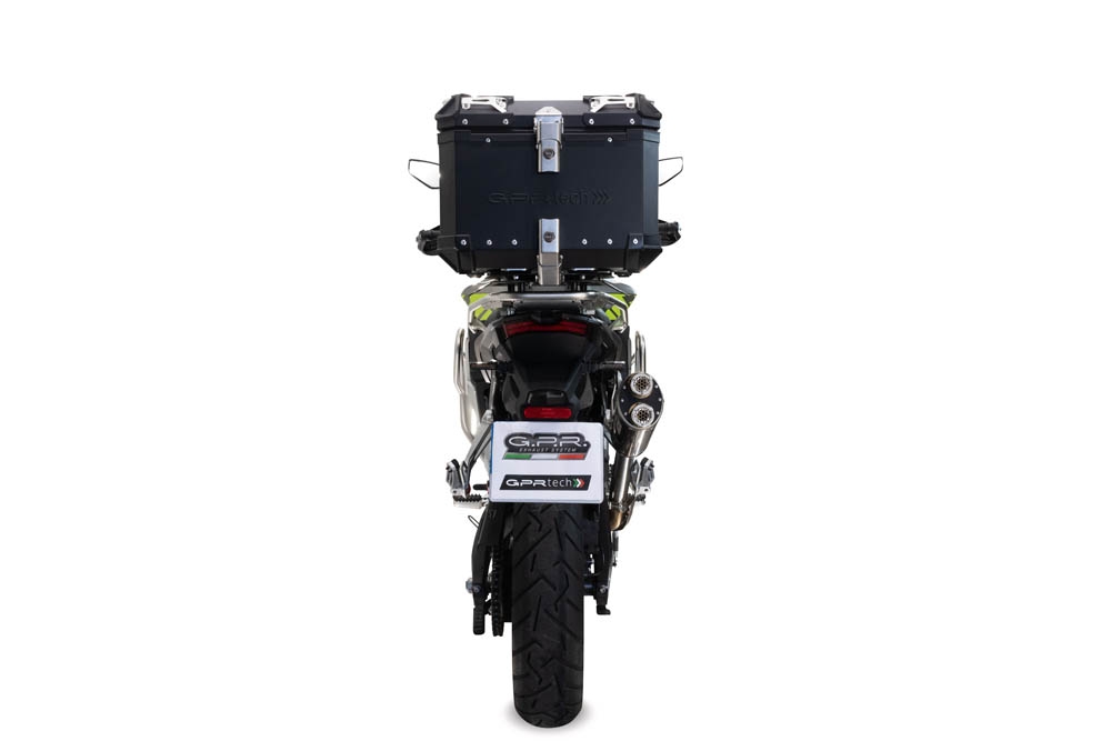 GPR TECH compatível com Voge 900DSX 2024/2025 e5 Top Case Alpi-Tech em alumínio, cor preta com placa específica incluída Capacidade Litros 35