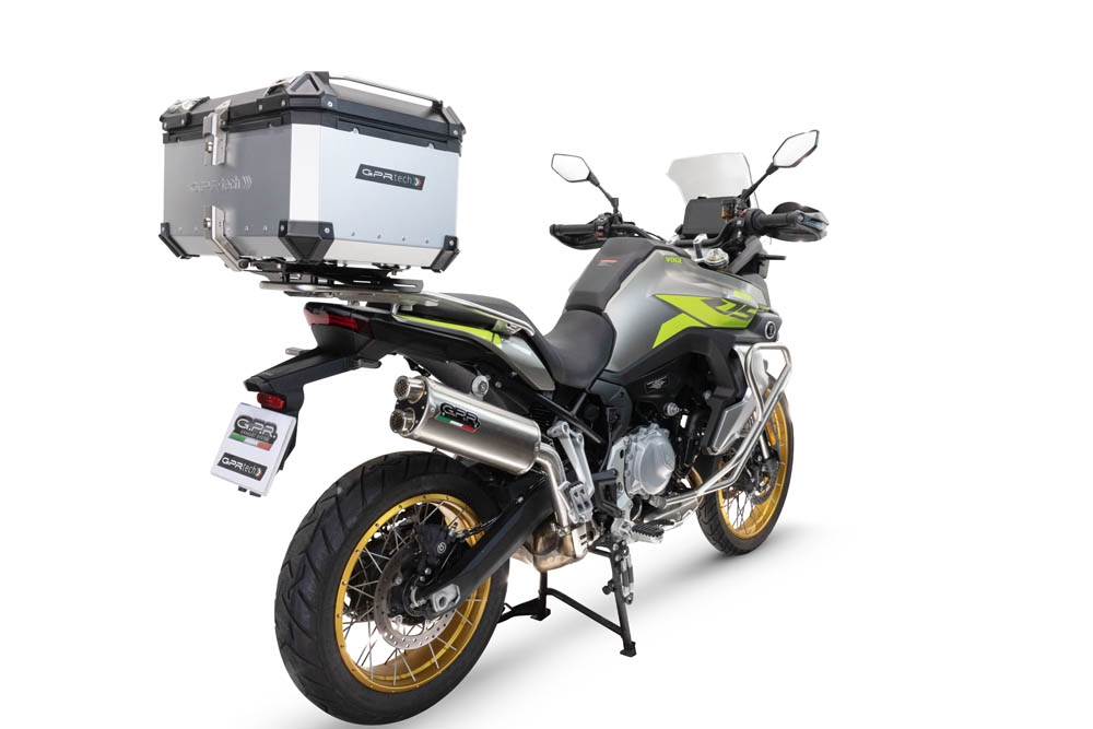 GPR TECH compatível com Voge 900DSX 2024/2025 e5 Top Case Alpi-Tech em alumínio, cor prata com placa específica incluída Capacidade Litros 45