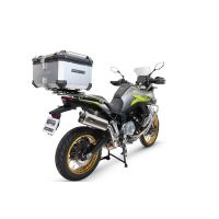 GPR TECH compatível com Voge 900DSX 2024/2025 e5 Top Case Alpi-Tech em alumínio, cor prata com placa específica incluída Capacidade Litros 45