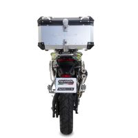 GPR TECH compatível com Voge 900DSX 2024/2025 e5 Top Case Alpi-Tech em alumínio, cor prata com placa específica incluída Capacidade Litros 45