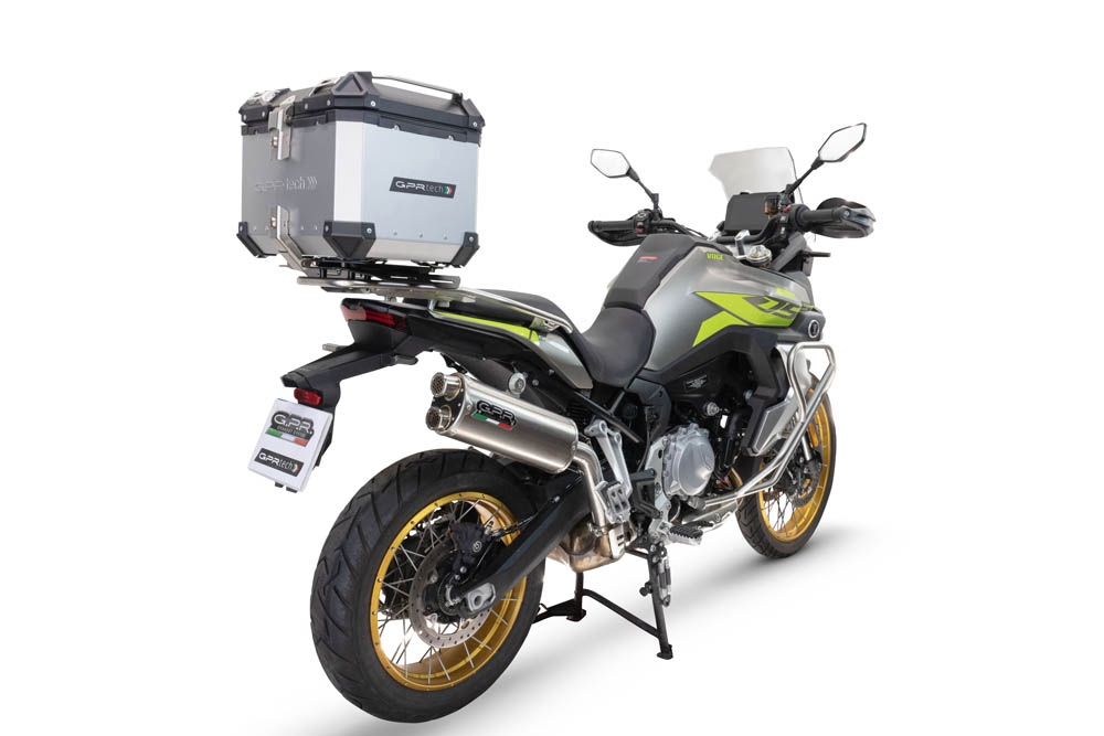 GPR TECH compatível com Voge 900DSX 2024/2025 e5 Top Case Alpi-Tech em alumínio, cor prata com placa específica incluída Capacidade Litros 35