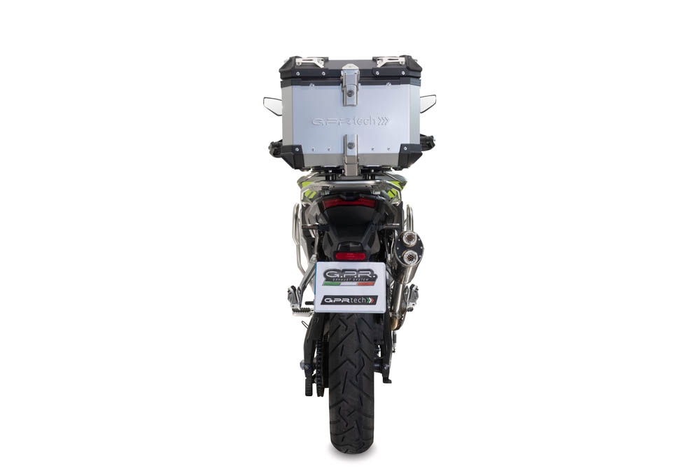 GPR TECH compatível com Voge 900DSX 2024/2025 e5 Top Case Alpi-Tech em alumínio, cor prata com placa específica incluída Capacidade Litros 35