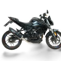 GPR escape compatível com  Voge Brivido R125 2025-2026, Furore Nero, Escape completo, não legal para países da UE, com db killer removível 