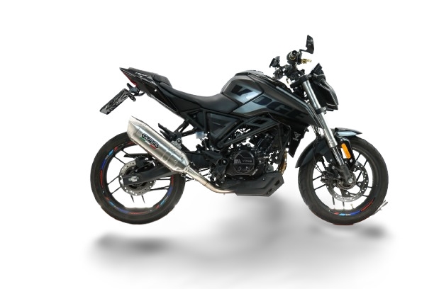 GPR escape compatível com  Voge Brivido R125 2025-2026, Furore-X Inox, Escape racing linha completa, silencioso mais coletor com dbkiller, não homologado  