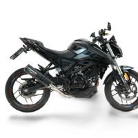 GPR escape compatível com  Voge Brivido R125 2023-2024, M3 Black Titanium, Escape completo, não legal para países da UE, com db killer removível 