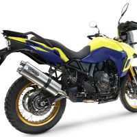 Escape compatível com Suzuki V-STROM DL 800 DE - SE 2023-2025, Dual Inox, Escape legal, homologado, silenciador com db killer removível e tubo de ligação específico 