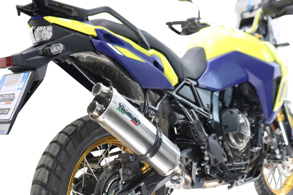 Escape compatível com Suzuki V-STROM DL 800 DE - SE 2023-2025, Dual Inox, Escape legal, homologado, silenciador com db killer removível e tubo de ligação específico 