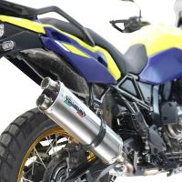 Escape compatível com Suzuki V-STROM DL 800 DE - SE 2023-2025, Dual Inox, Escape legal, homologado, silenciador com db killer removível e tubo de ligação específico 