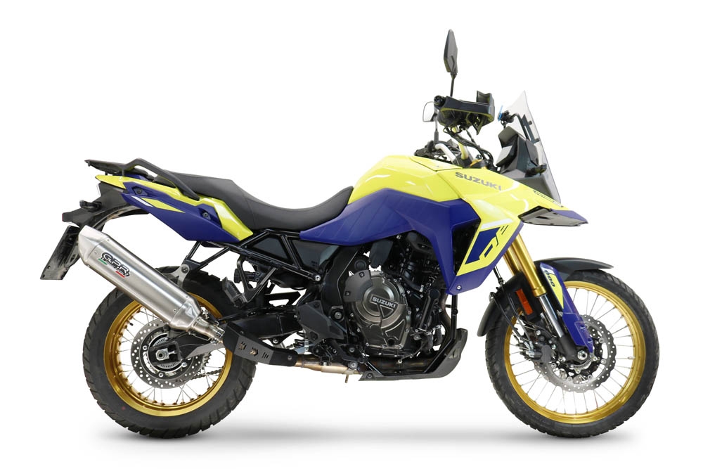 Escape compatível com Suzuki V-STROM DL 800 DE - SE 2023-2025, Furore-X Acciaio Inox, Escape legal, homologado, silenciador com db killer removível e tubo de ligação específico 