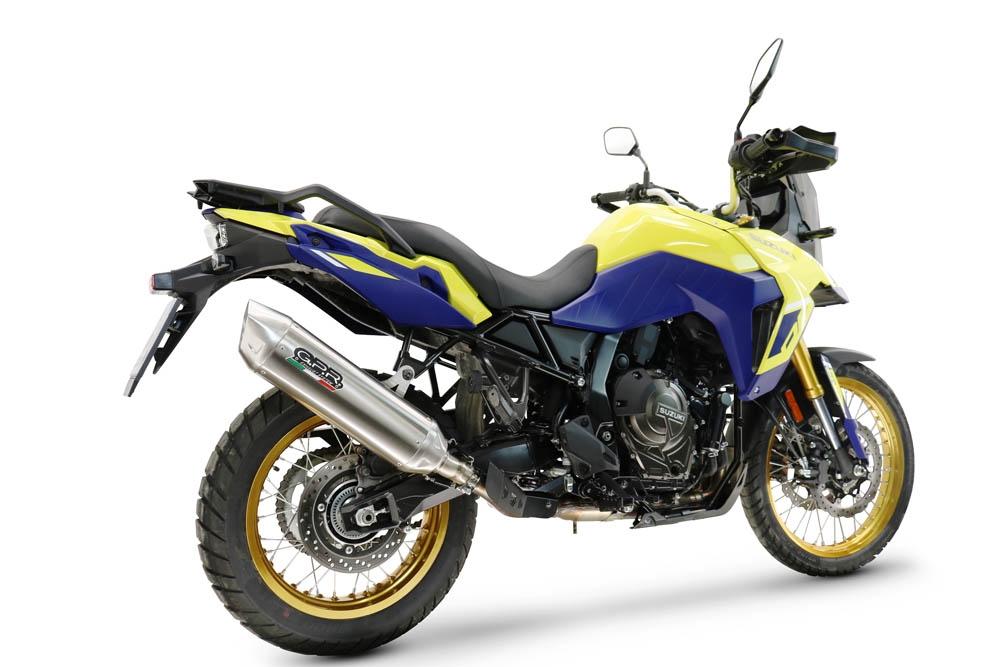 Escape compatível com Suzuki V-STROM DL 800 DE - SE 2023-2025, Furore-X Acciaio Inox, Escape legal, homologado, silenciador com db killer removível e tubo de ligação específico 