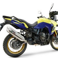Escape compatível com Suzuki V-STROM DL 800 DE - SE 2023-2025, Furore-X Acciaio Inox, Escape legal, homologado, silenciador com db killer removível e tubo de ligação específico 