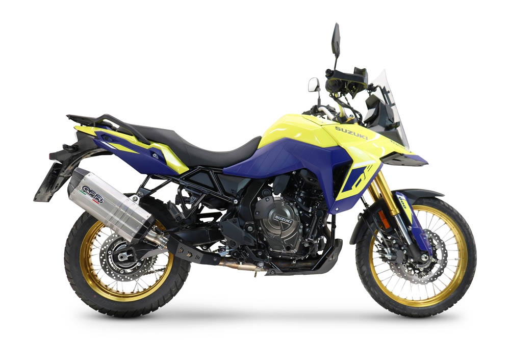 Escape compatível com Suzuki V-STROM DL 800 DE - SE 2023-2025, Hyper Sonic Titanium, Escape legal, homologado, silenciador com db killer removível e tubo de ligação específico 