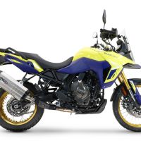 Escape compatível com Suzuki V-STROM DL 800 DE - SE 2023-2025, Hyper Sonic Titanium, Escape legal, homologado, silenciador com db killer removível e tubo de ligação específico 