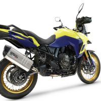 Escape compatível com Suzuki V-STROM DL 800 DE - SE 2023-2025, Hyper Sonic Titanium, Escape legal, homologado, silenciador com db killer removível e tubo de ligação específico 