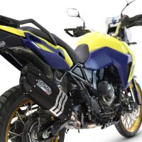 Escape compatível com Suzuki V-STROM DL 800 DE - SE 2023-2025, Hyper Sonic Black Titanium, Escape legal, homologado, silenciador com db killer removível e tubo de ligação específico 