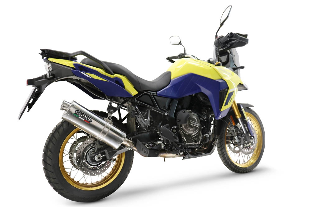 Escape compatível com Suzuki V-STROM DL 800 DE - SE 2023-2025, Trioval, Escape legal, homologado, silenciador com db killer removível e tubo de ligação específico 