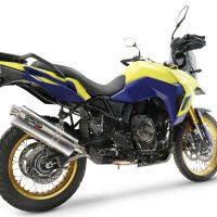 Escape compatível com Suzuki V-STROM DL 800 DE - SE 2023-2025, Trioval, Escape legal, homologado, silenciador com db killer removível e tubo de ligação específico 