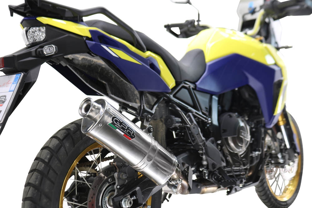 Escape compatível com Suzuki V-STROM DL 800 DE - SE 2023-2025, Trioval, Escape legal, homologado, silenciador com db killer removível e tubo de ligação específico 