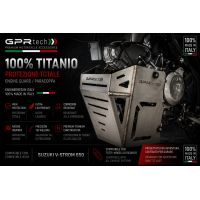 GPR TECH compatível com Suzuki V-Strom Dl 650 2012/2016 e3 Placa antiderrapante de titânio 