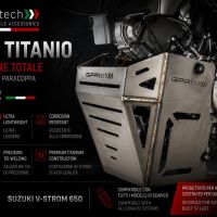 GPR TECH compatível com Suzuki V-Strom Dl 650 2012/2016 e3 Placa antiderrapante de titânio 