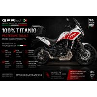 GPR TECH compatível com Moto Morini X-CAPE 650 2021/2024 e5 Placa antiderrapante de titânio 