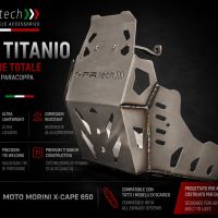 GPR TECH compatível com Moto Morini X-CAPE 650 2021/2024 e5 Placa antiderrapante de titânio 