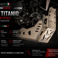 GPR TECH compatível com Moto Morini X-CAPE 650 2021/2024 e5 Placa antiderrapante de titânio 