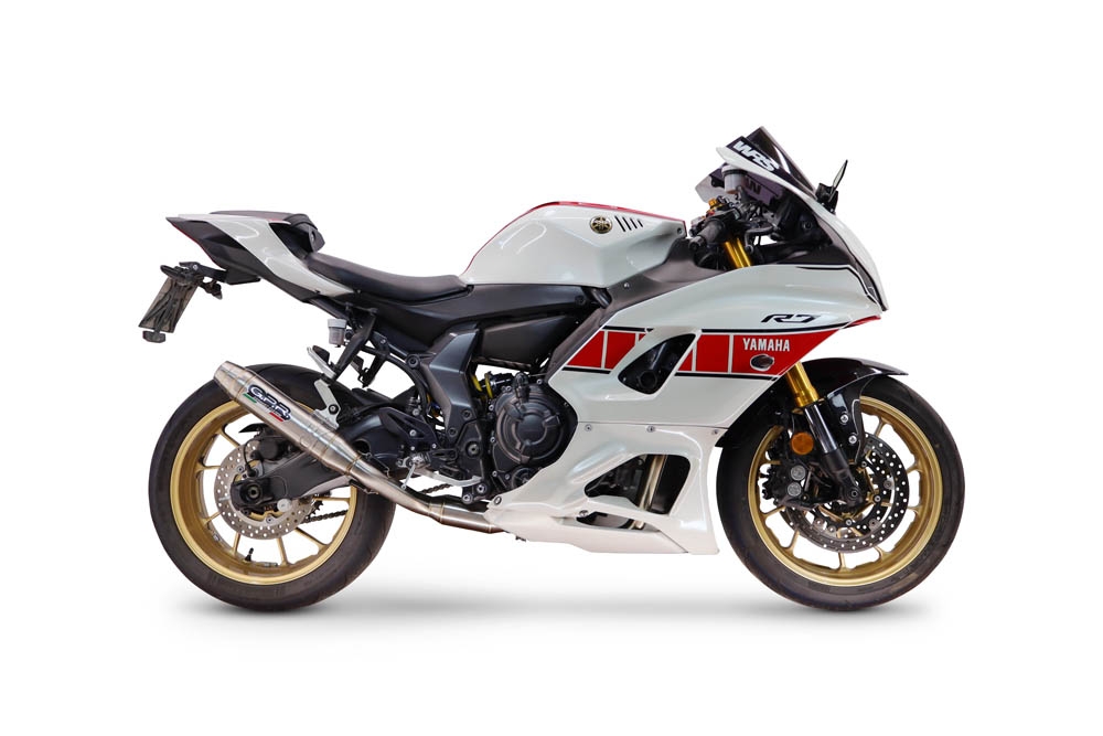 GPR escape compatível com Yamaha YZF R7 2021-2024, Deeptone Inox, Escape racing linha completa, silencioso mais coletor com dbkiller, não homologado 
