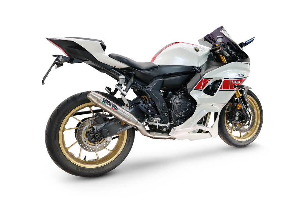 GPR escape compatível com Yamaha YZF R7 2021-2024, Deeptone Inox, Escape racing linha completa, silencioso mais coletor com dbkiller, não homologado 