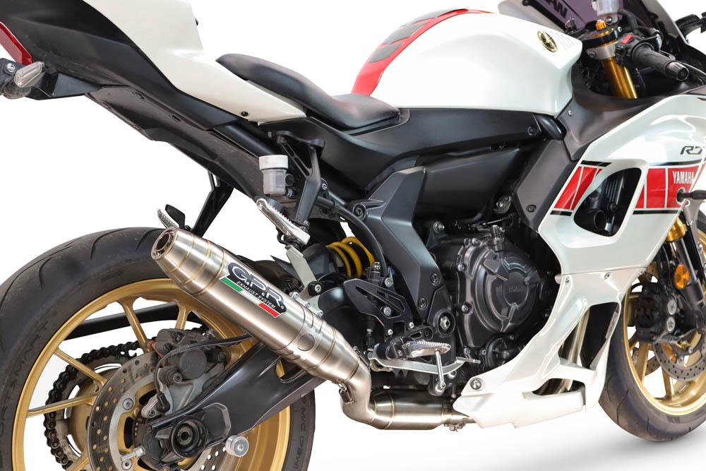 GPR escape compatível com Yamaha YZF R7 2021-2024, Deeptone Inox, Escape racing linha completa, silencioso mais coletor com dbkiller, não homologado 